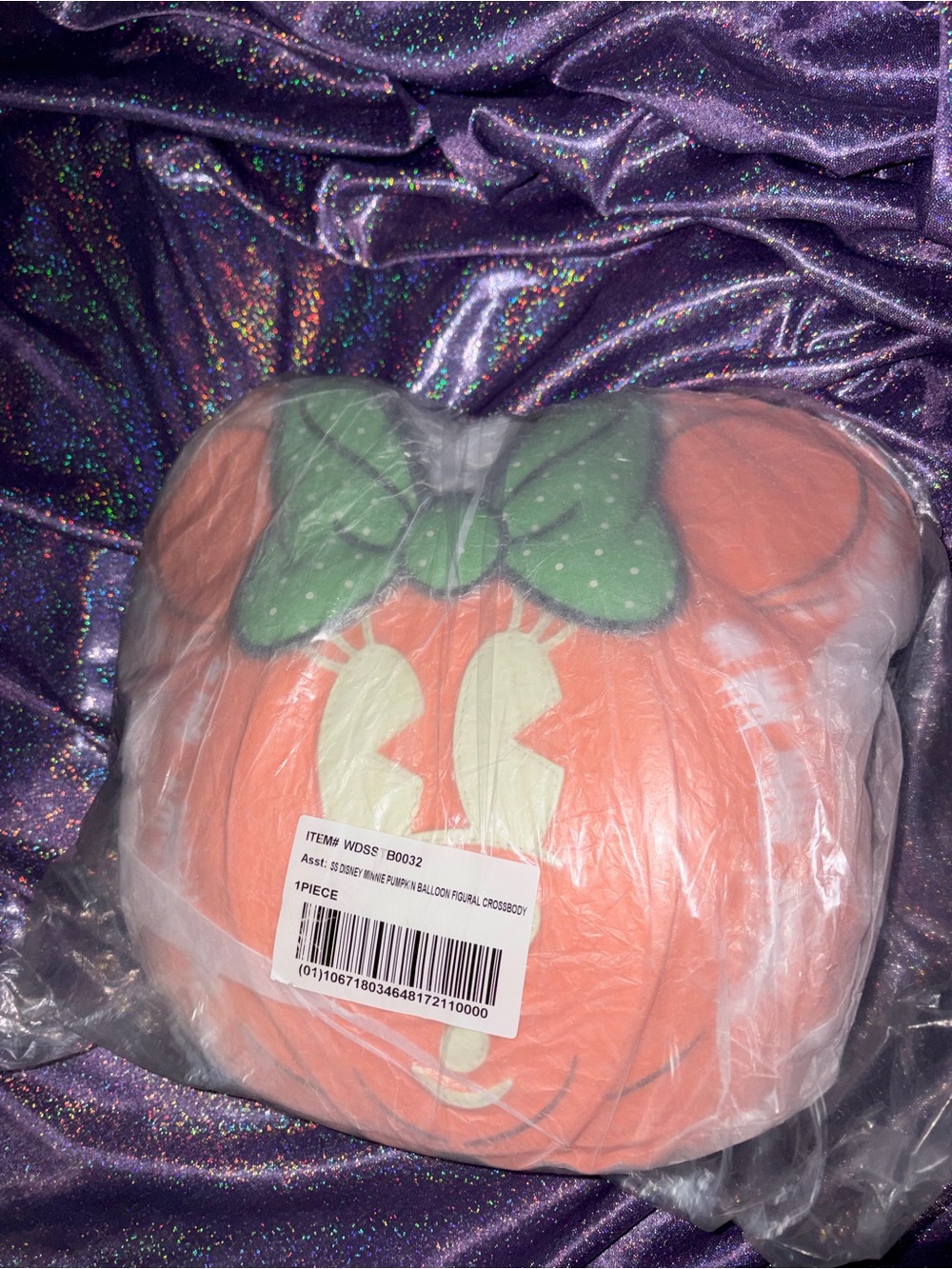 Loungefly Stitch Shoppe Disney Minnie Mouse Pumpkin Balloon Figural Crossbody